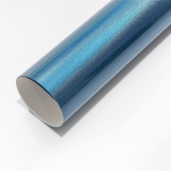 Iridescent Blue Laser Vinyl Wrap