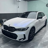 Color Shift White Blue Glossy Vinyl Wrap