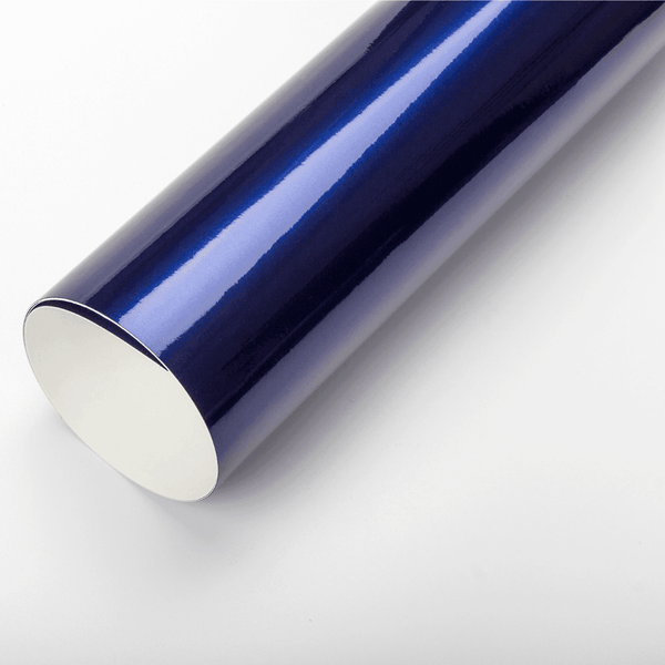 Gloss Metallic Dark Blue Vinyl Wrap