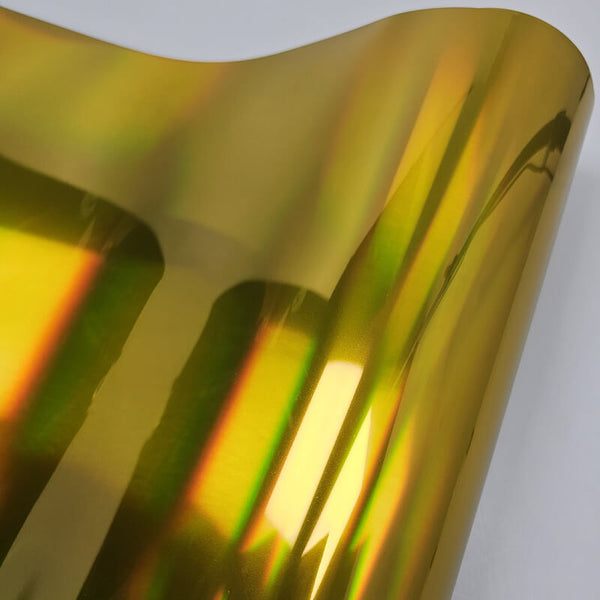 Holographic Chrome Gold Vinyl Wrap