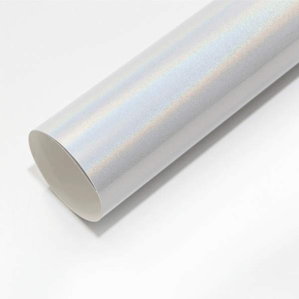 Iridescent White Laser Vinyl Wrap