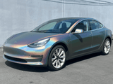 Iridescent Gray Laser Matte Vinyl Wrap