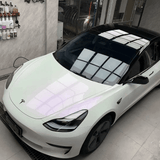 Color Shift White Purple Glossy Vinyl Wrap